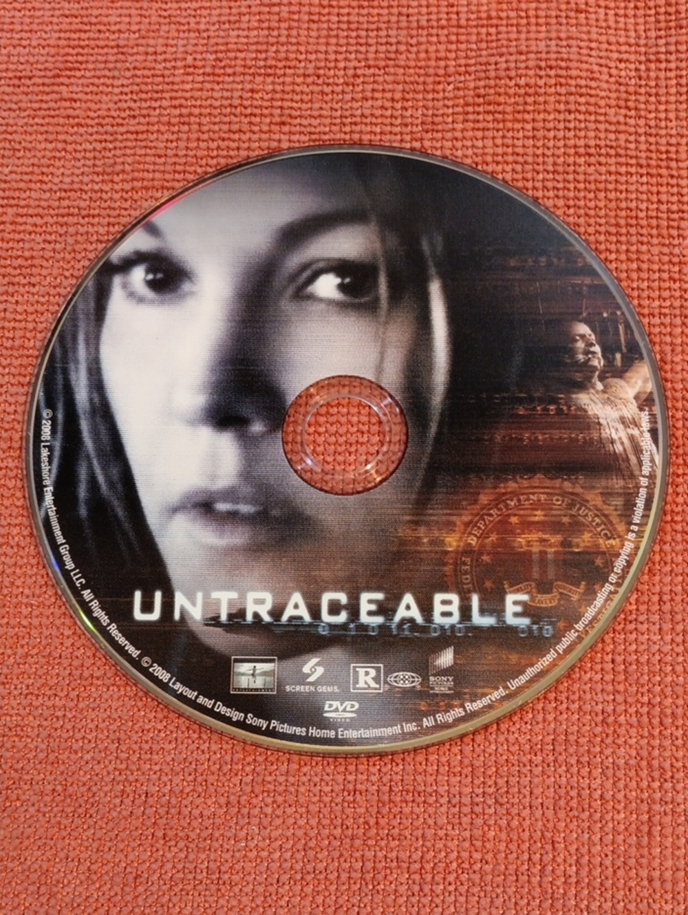 3/$12 Untraceable DVD (2008) *NO CASE*